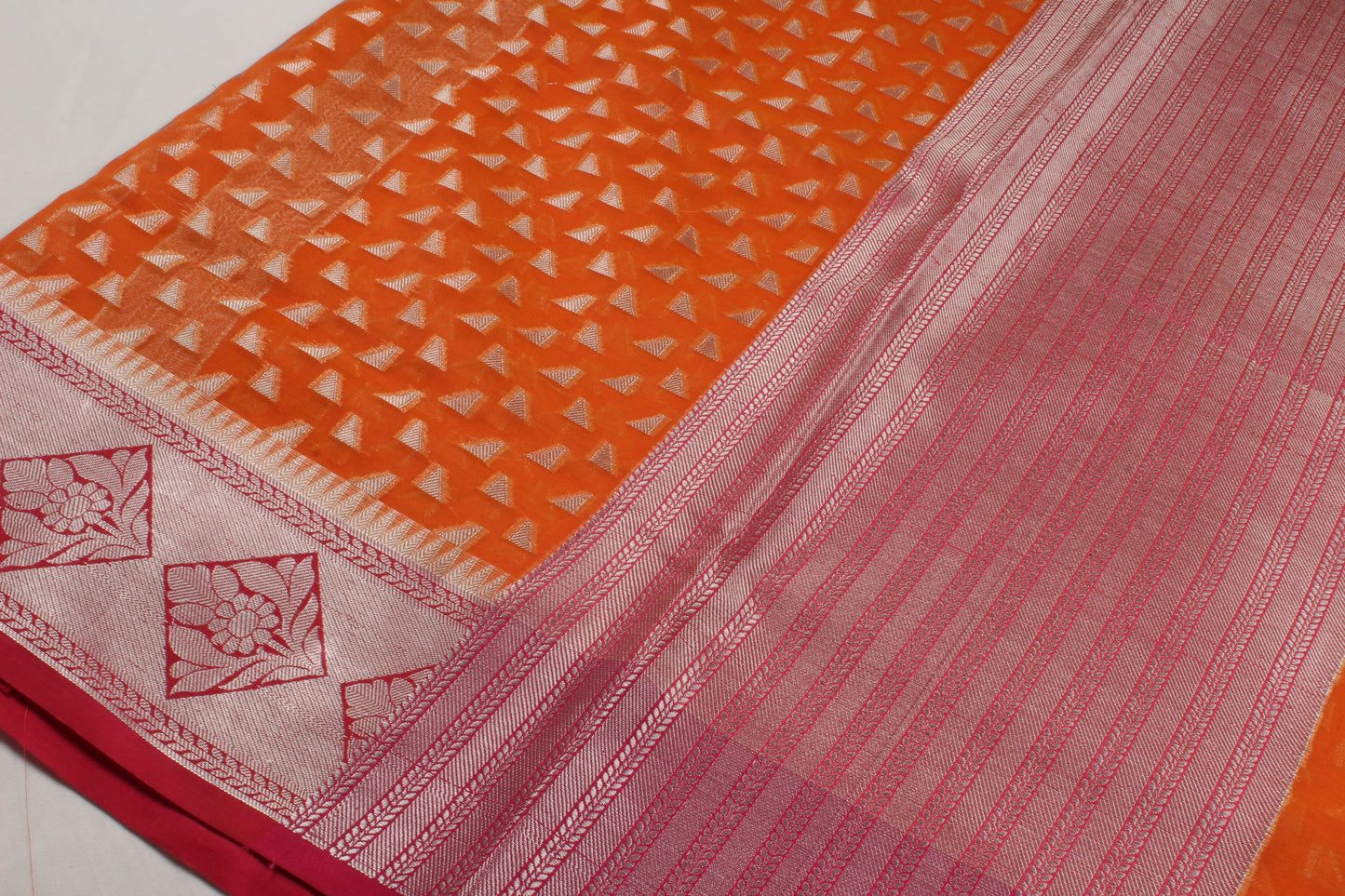 Banarasi Handwoven kora organza silk saree