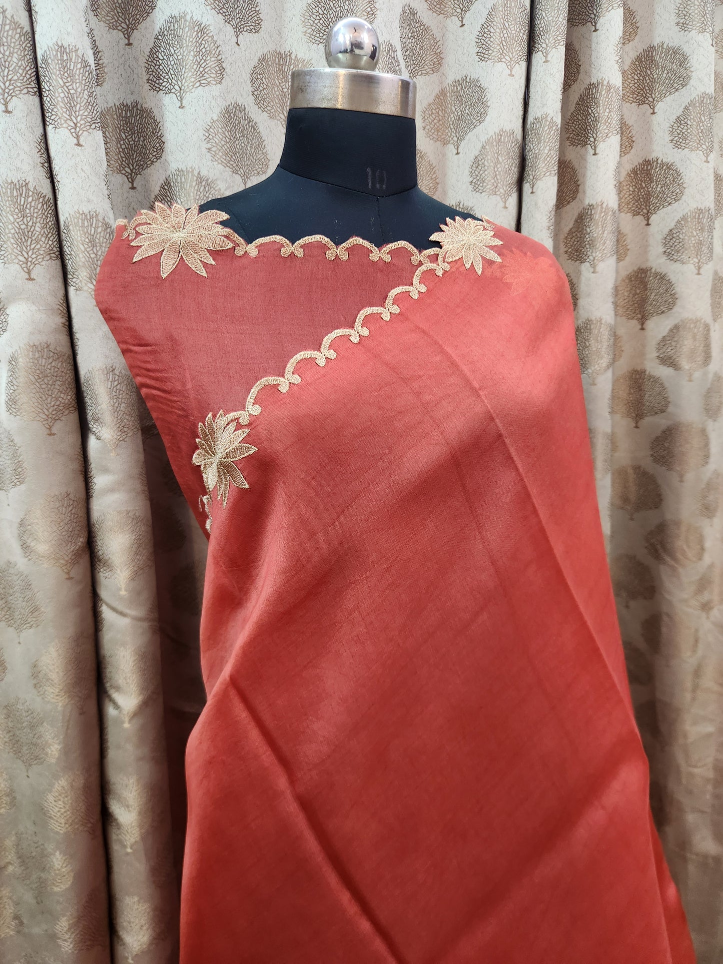 Banarasi pure chickenkari organza silk saree
