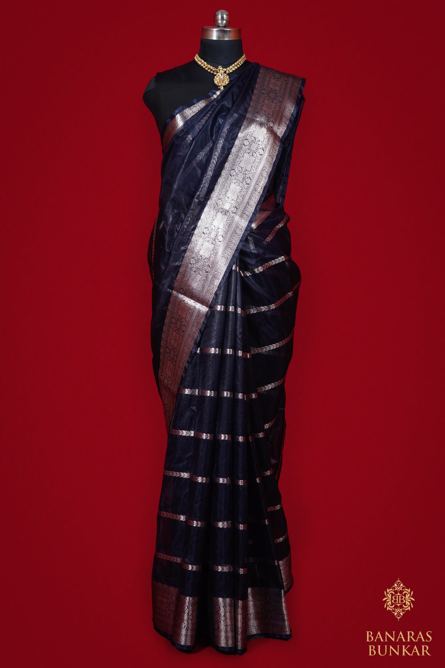 Banarasi semi kora organza silk saree