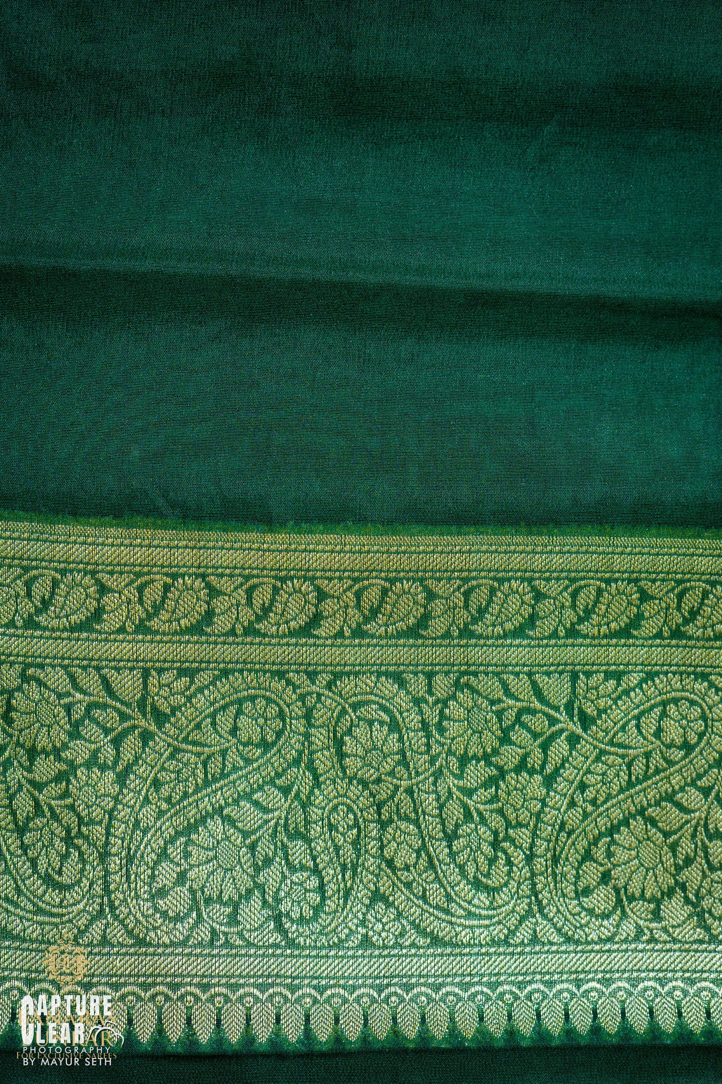 Banarasi Shibori Semi Georgette silk saree buta with Equal Border