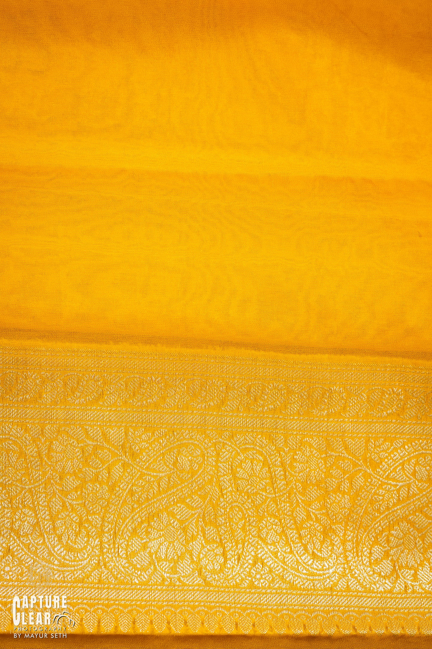Banarasi Shibori Georgette silk saree buta with Equal Border