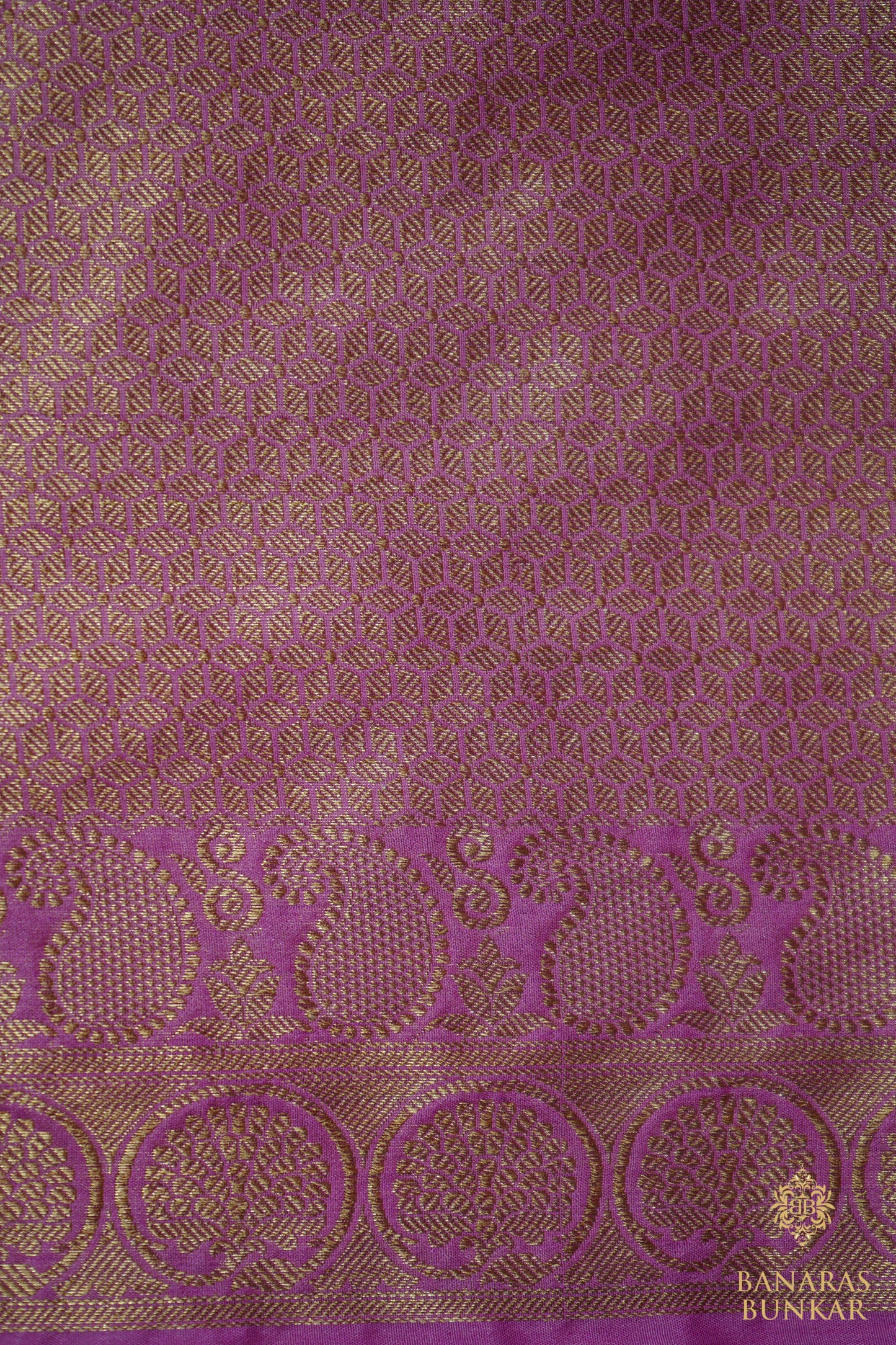 Banarasi Georgette silk saree cashew Nut Buti with skirt Border