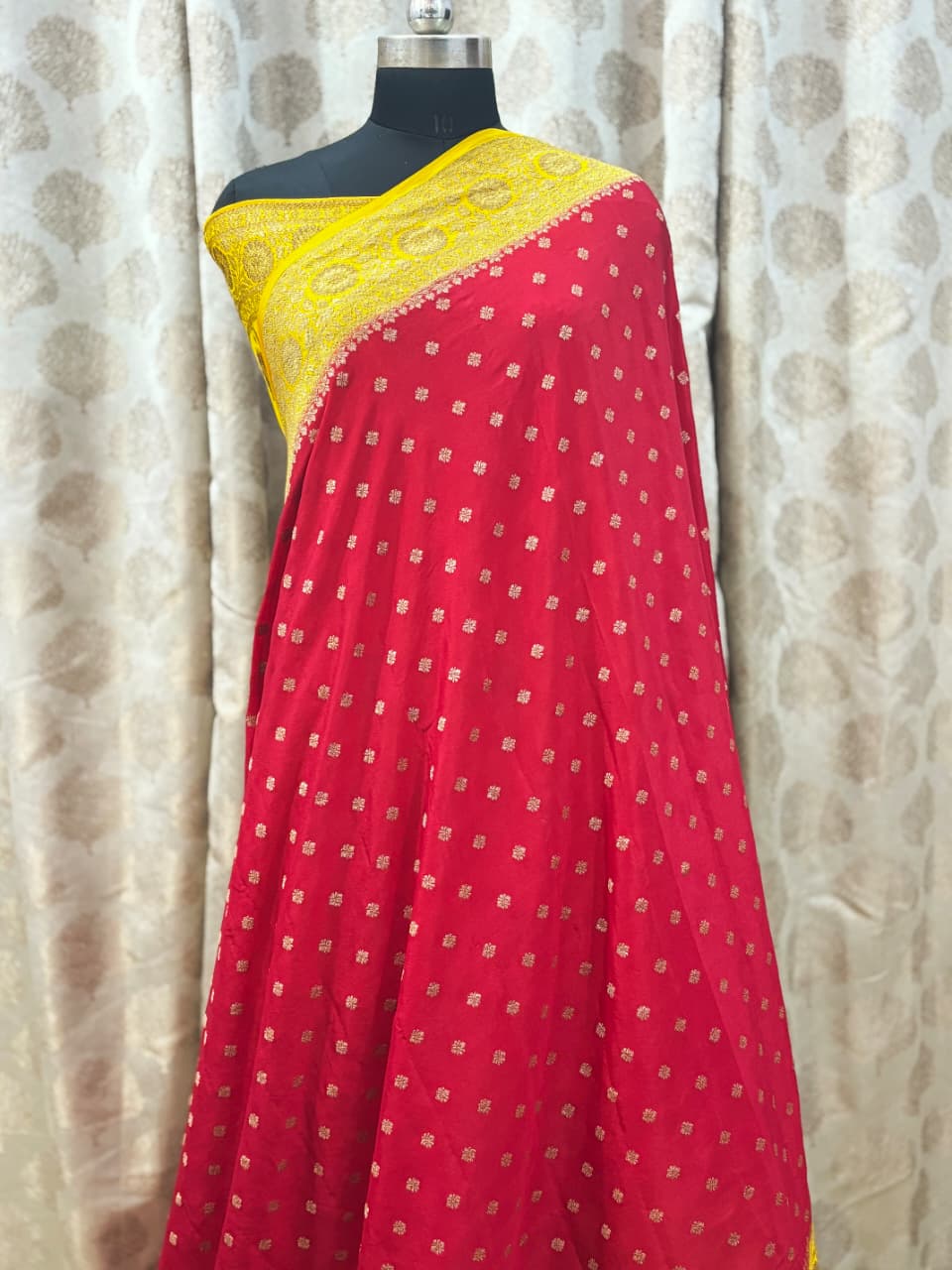 Banarasi handloom pure khaddi crepe Georgette saree