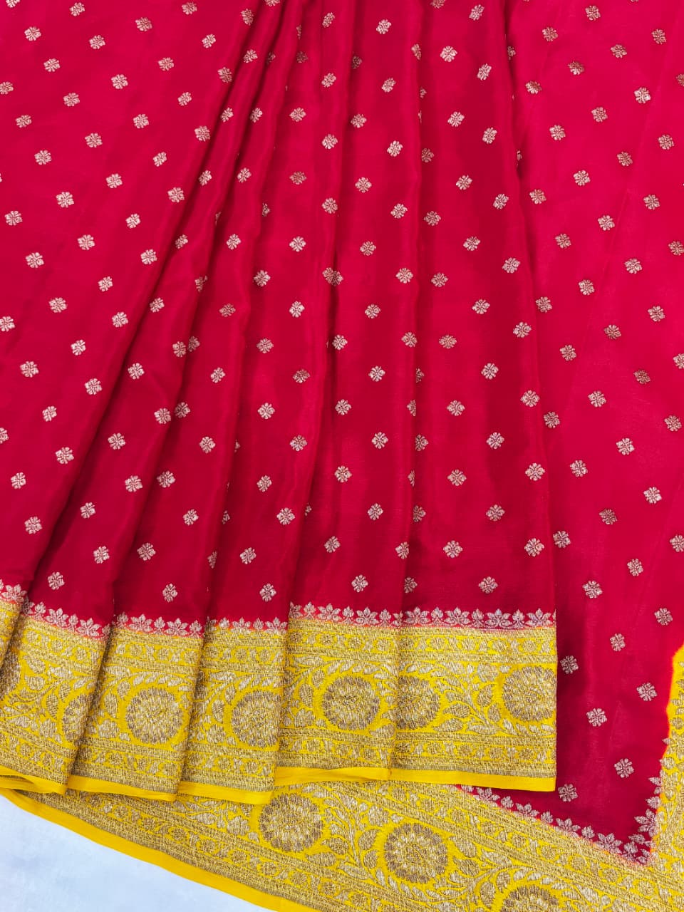 Banarasi handloom pure khaddi crepe Georgette saree