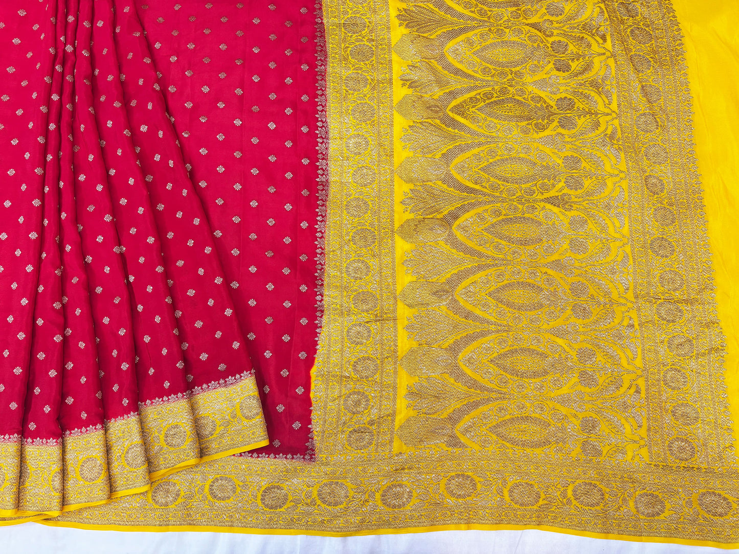 Banarasi handloom pure khaddi crepe Georgette saree