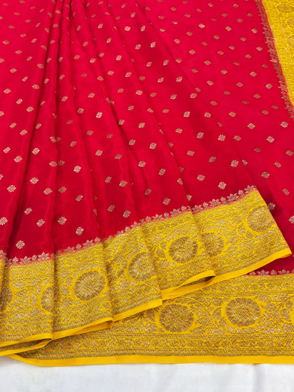 Banarasi handloom pure khaddi crepe Georgette saree