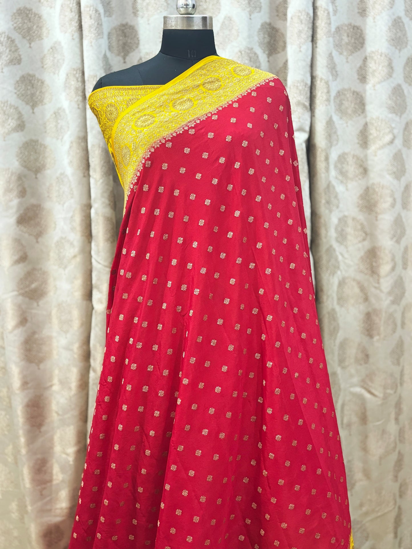 Banarasi handloom pure khaddi crepe Georgette saree