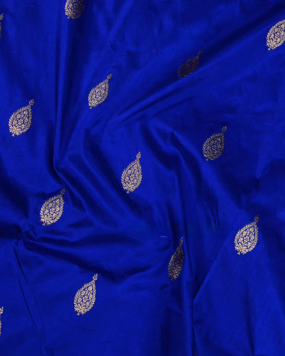 Banarasi handloom pure kadwa katan silk saree - royal blue