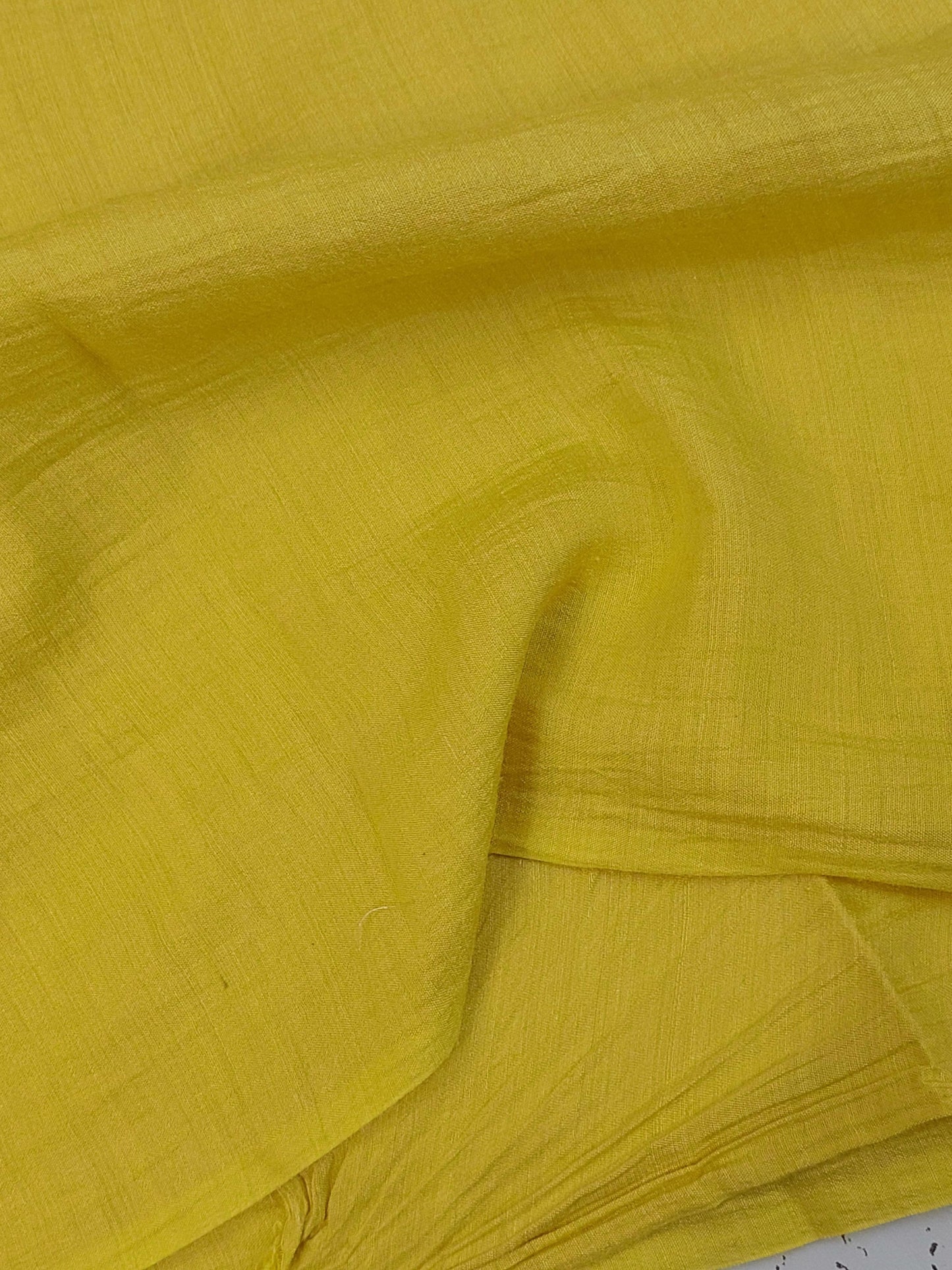 Banarasi Pure Moonga silk saree with crush pallu- yellow