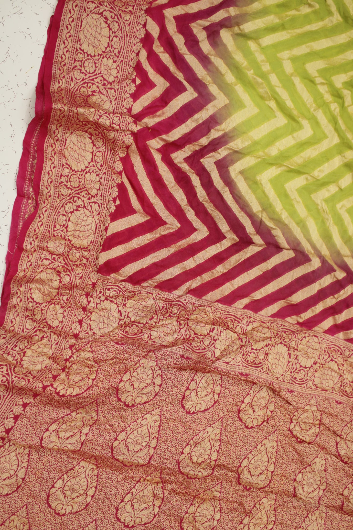 Banarasi handloom pure Khaddi chiffon silk saree