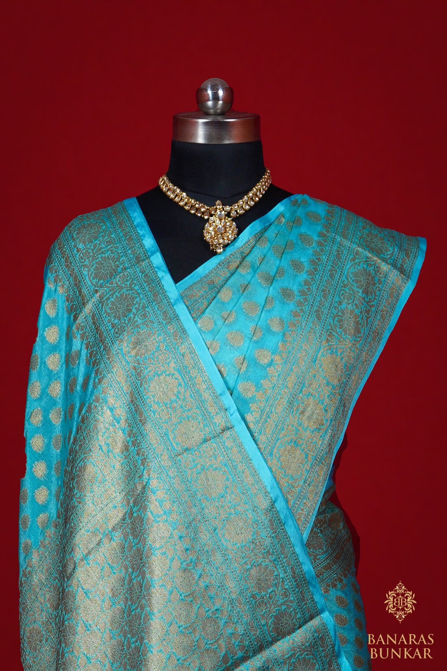 Banarasi Handloom Warm silk saree Buti Desigen