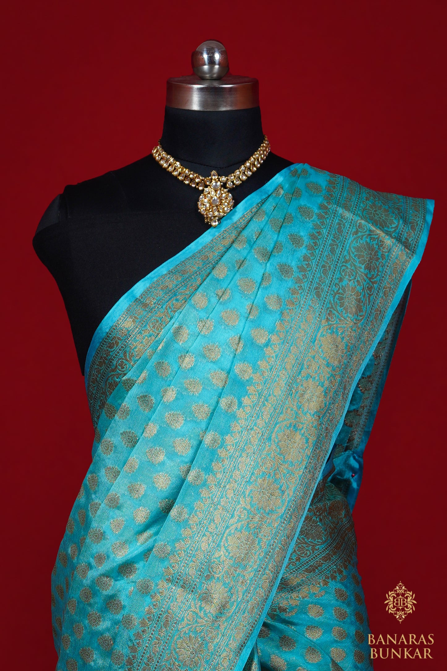 Banarasi Handloom Warm silk saree Buti Desigen