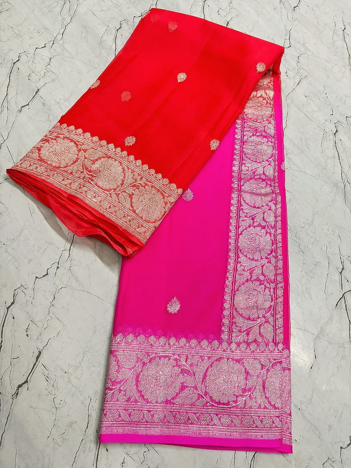 Banarasi pure kaduwa Georgette silk saree