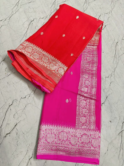 Banarasi pure kaduwa Georgette silk saree