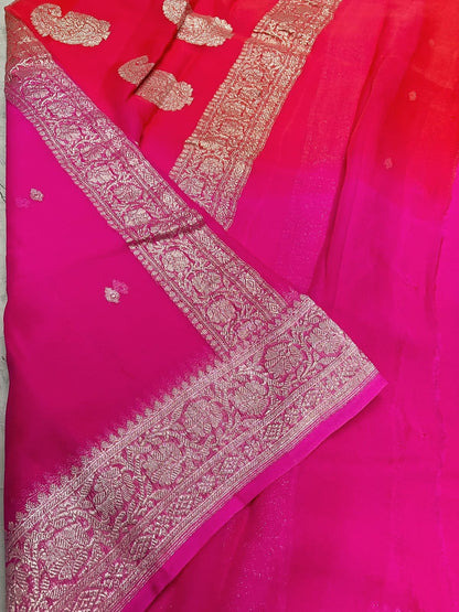 Banarasi pure kaduwa Georgette silk saree