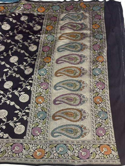 Banarasi Handloom pure khaddi Moonga silk Dupatta