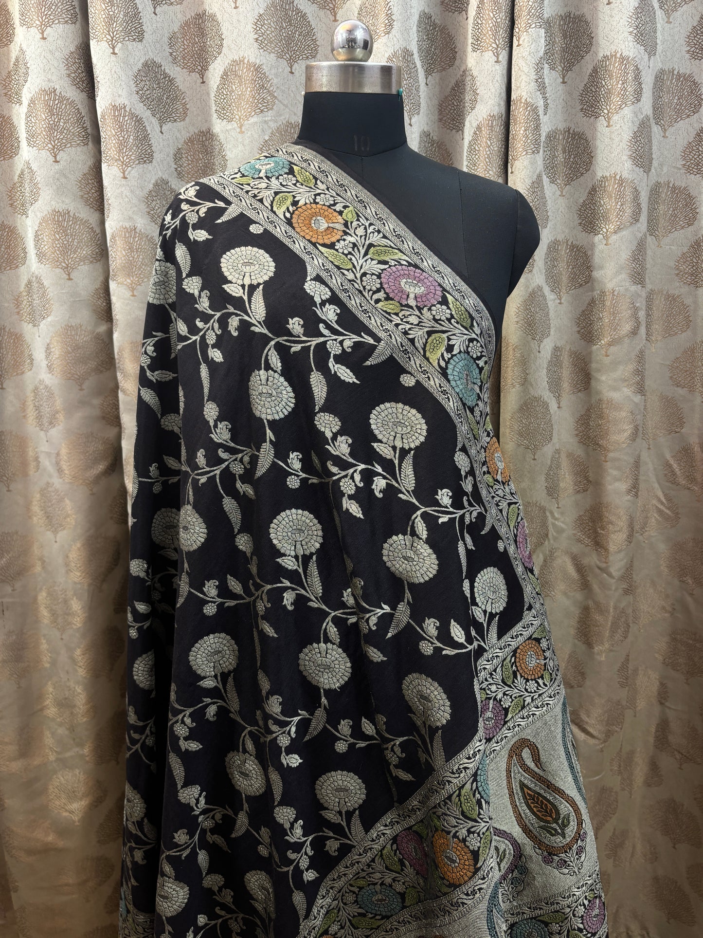 Banarasi Handloom pure khaddi Moonga silk Dupatta