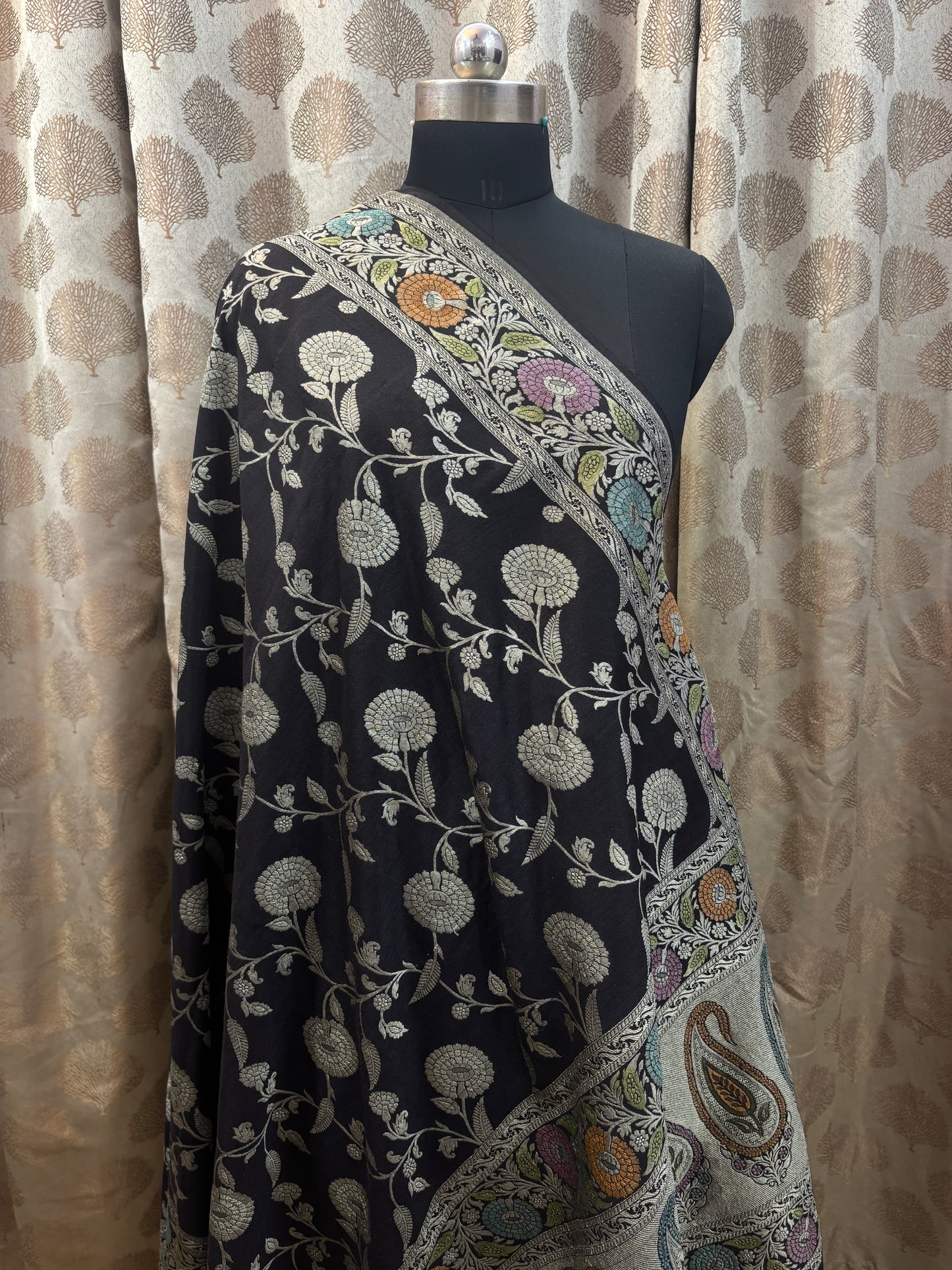 Banarasi Handloom pure khaddi Moonga silk Dupatta