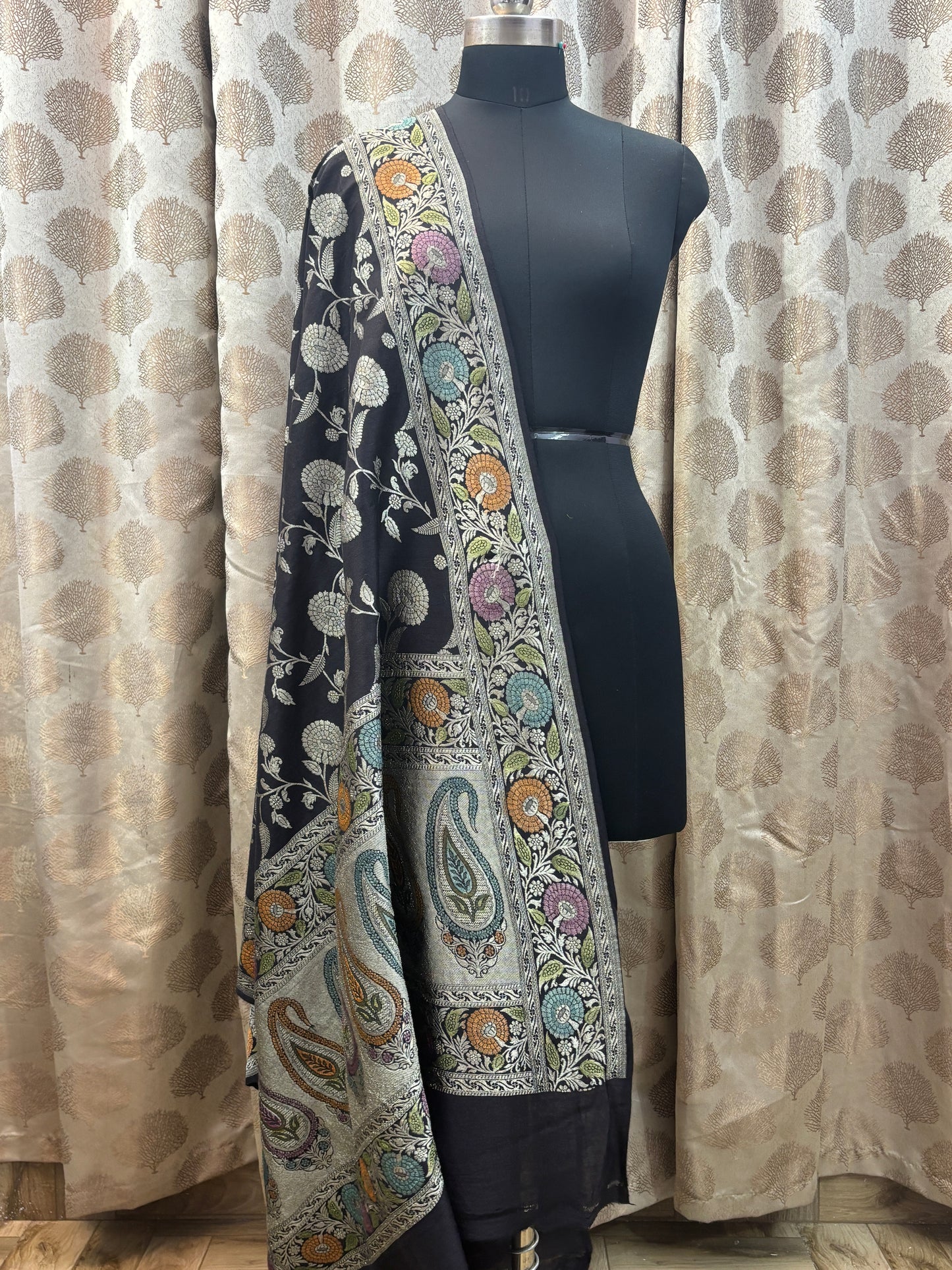 Banarasi Handloom pure khaddi Moonga silk Dupatta