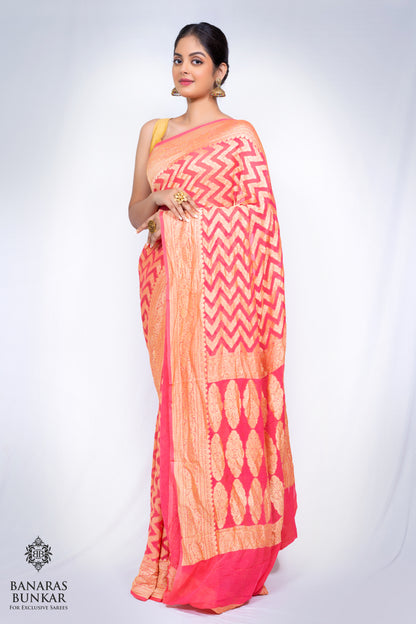 Banarasi Pure Khaddi Georgette silk saree