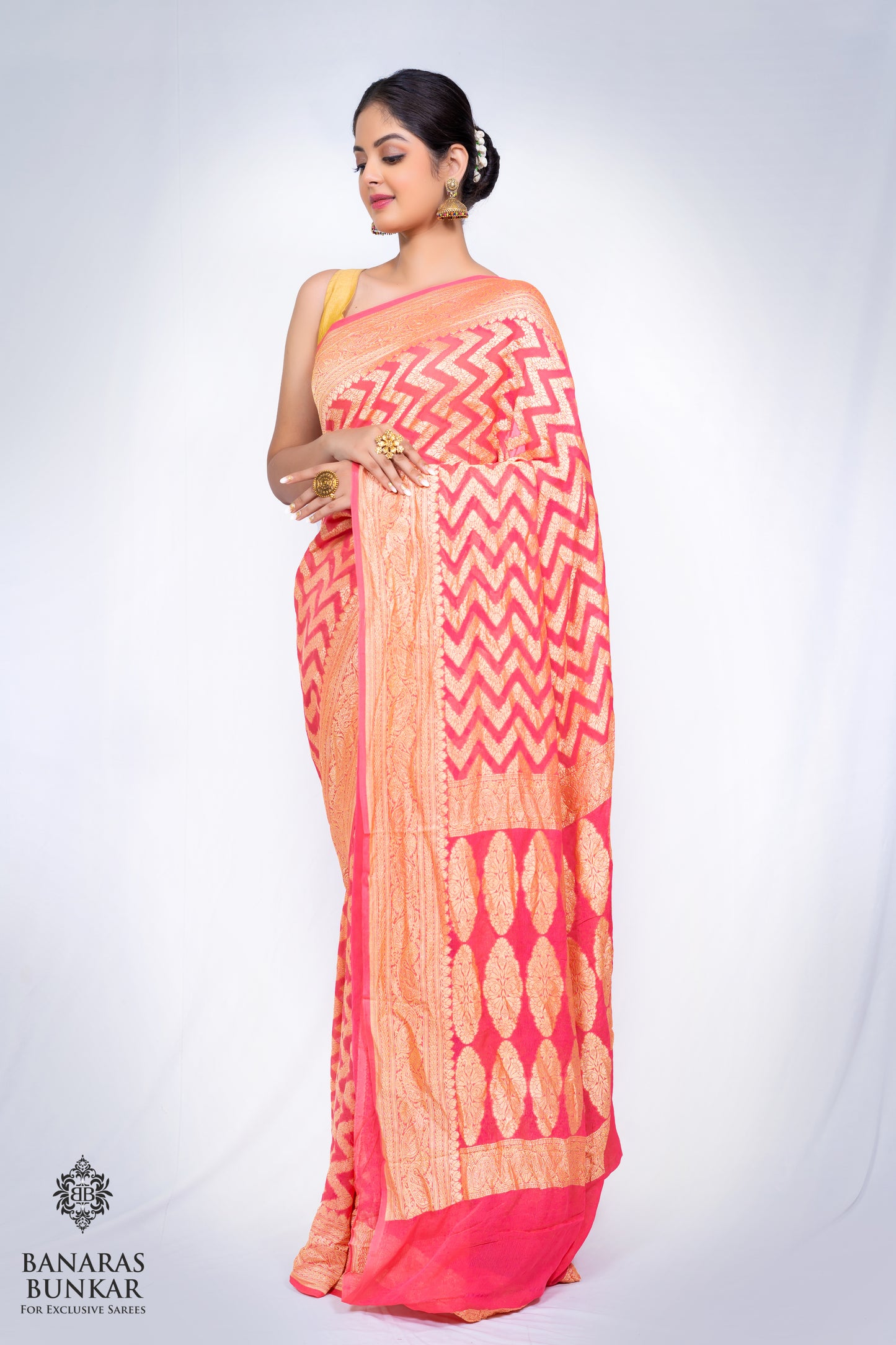 Banarasi Pure Khaddi Georgette silk saree