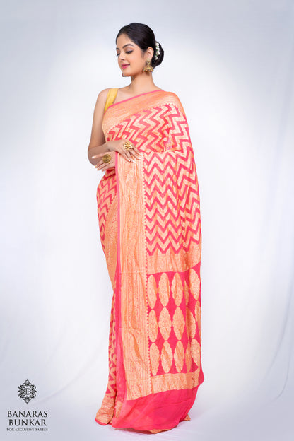 Banarasi Pure Khaddi Georgette silk saree