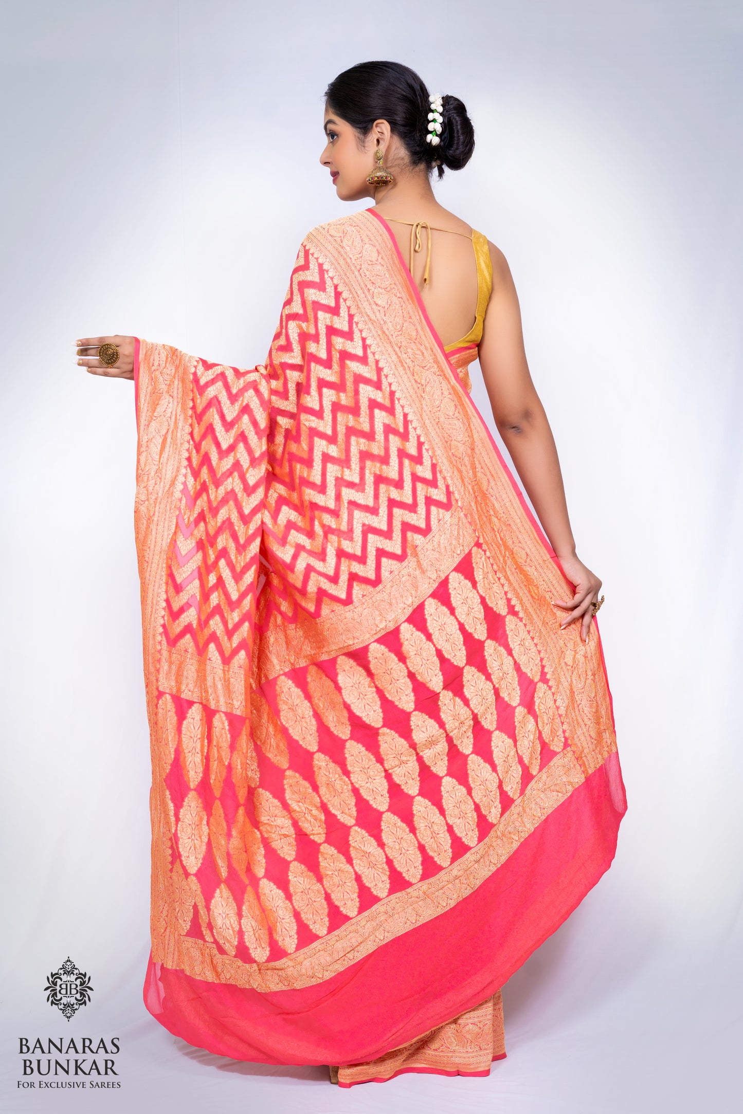 Banarasi Pure Khaddi Georgette silk saree