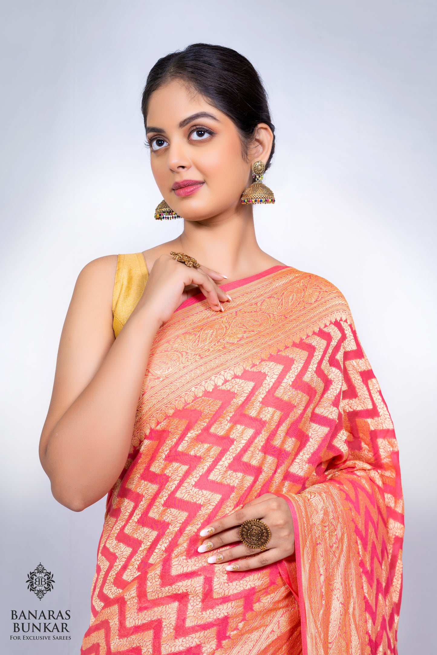 Banarasi Pure Khaddi Georgette silk saree