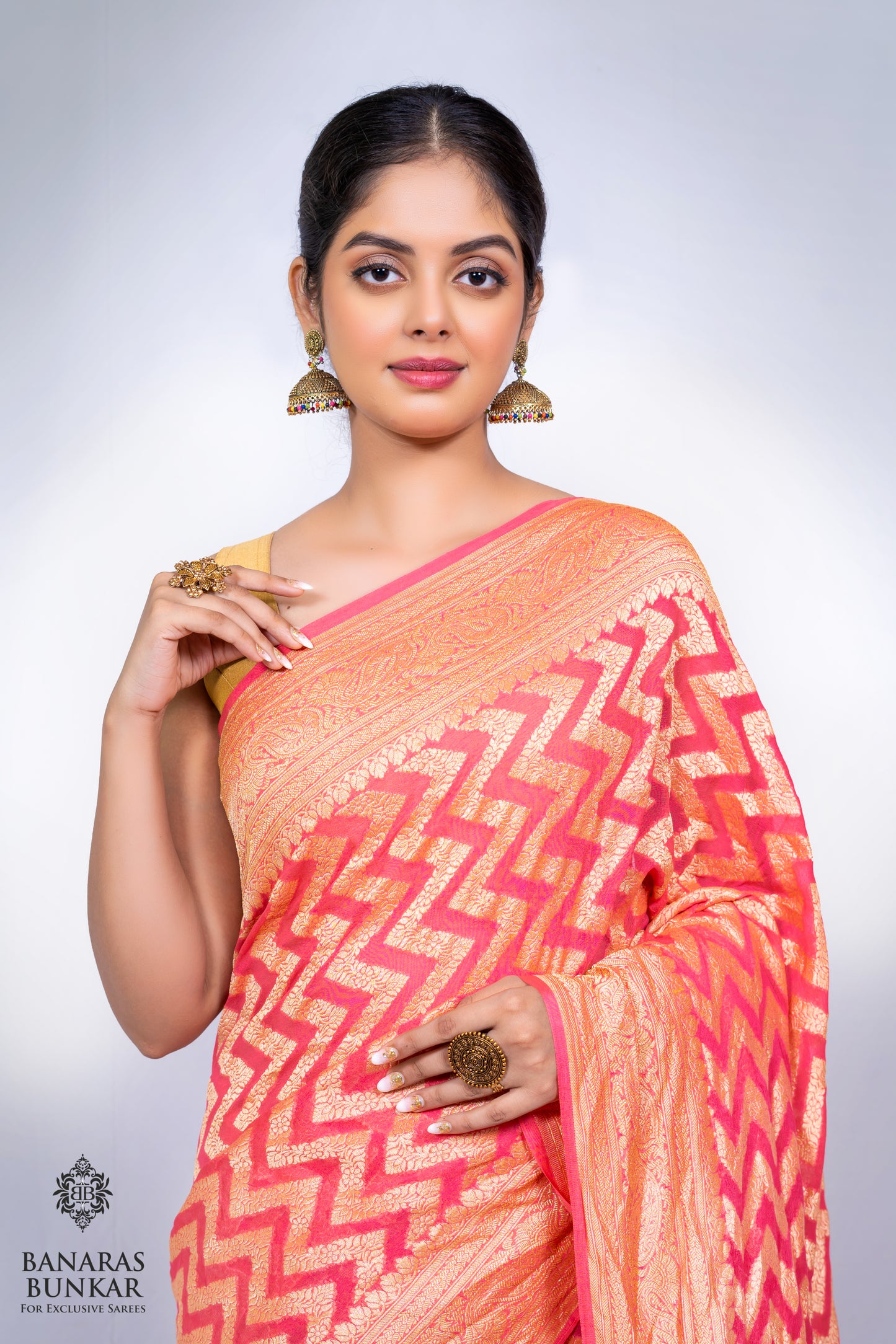 Banarasi Pure Khaddi Georgette silk saree