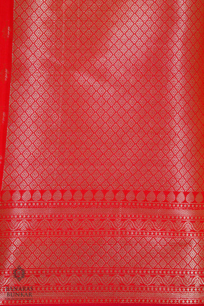 Banarasi semi kataan Tapeta silk saree allover Buti design with equal T