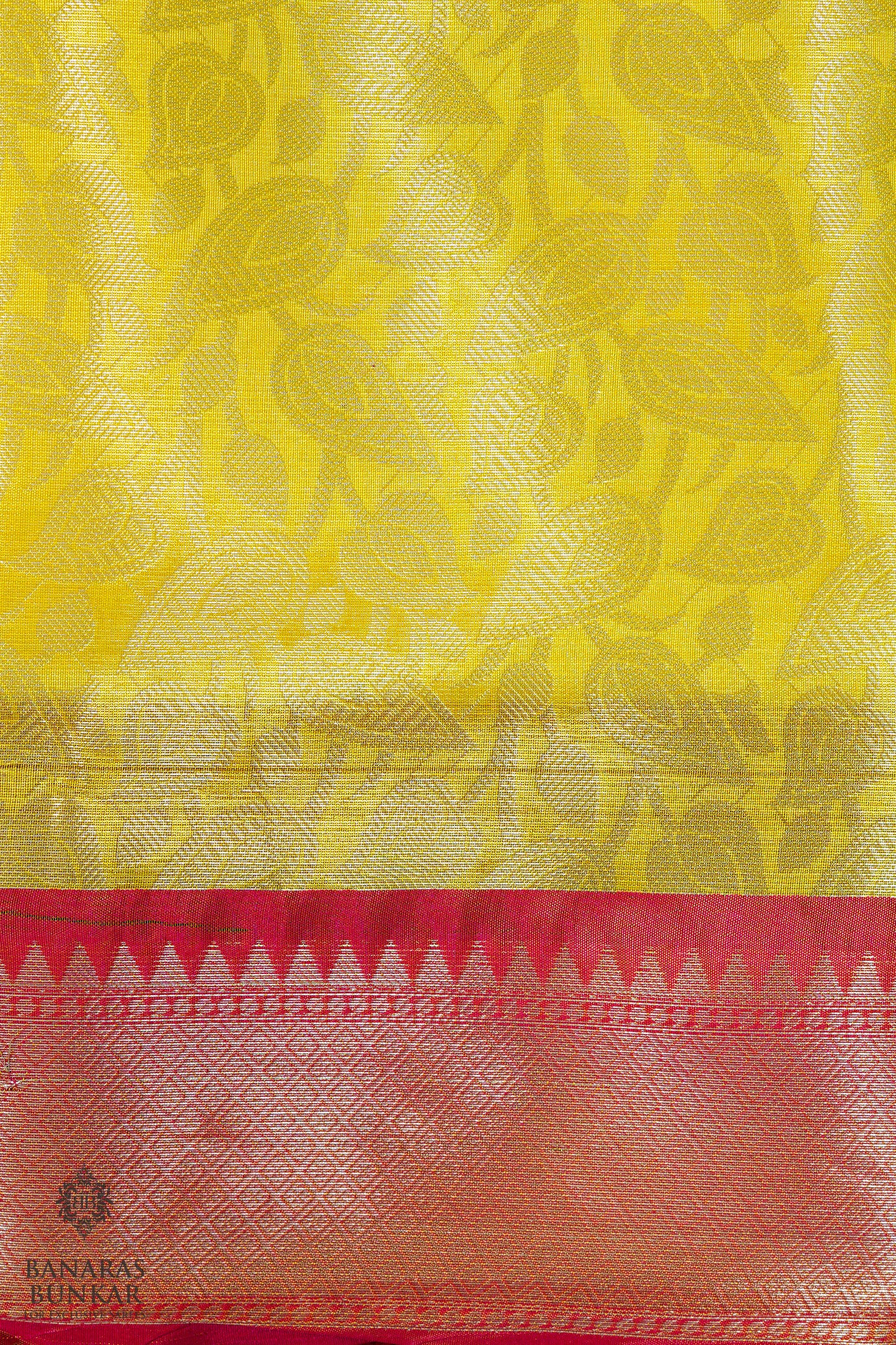 Banarasi Tissue silk zari Brocade saree allover jaal design with skirt