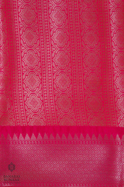 Banarasi Tissue silk zari Brocade saree allover jaal design with skirt