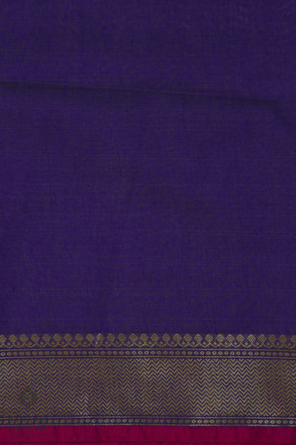 Banarasi handloom cotton silk saree allover flower Buti design with skirt Border