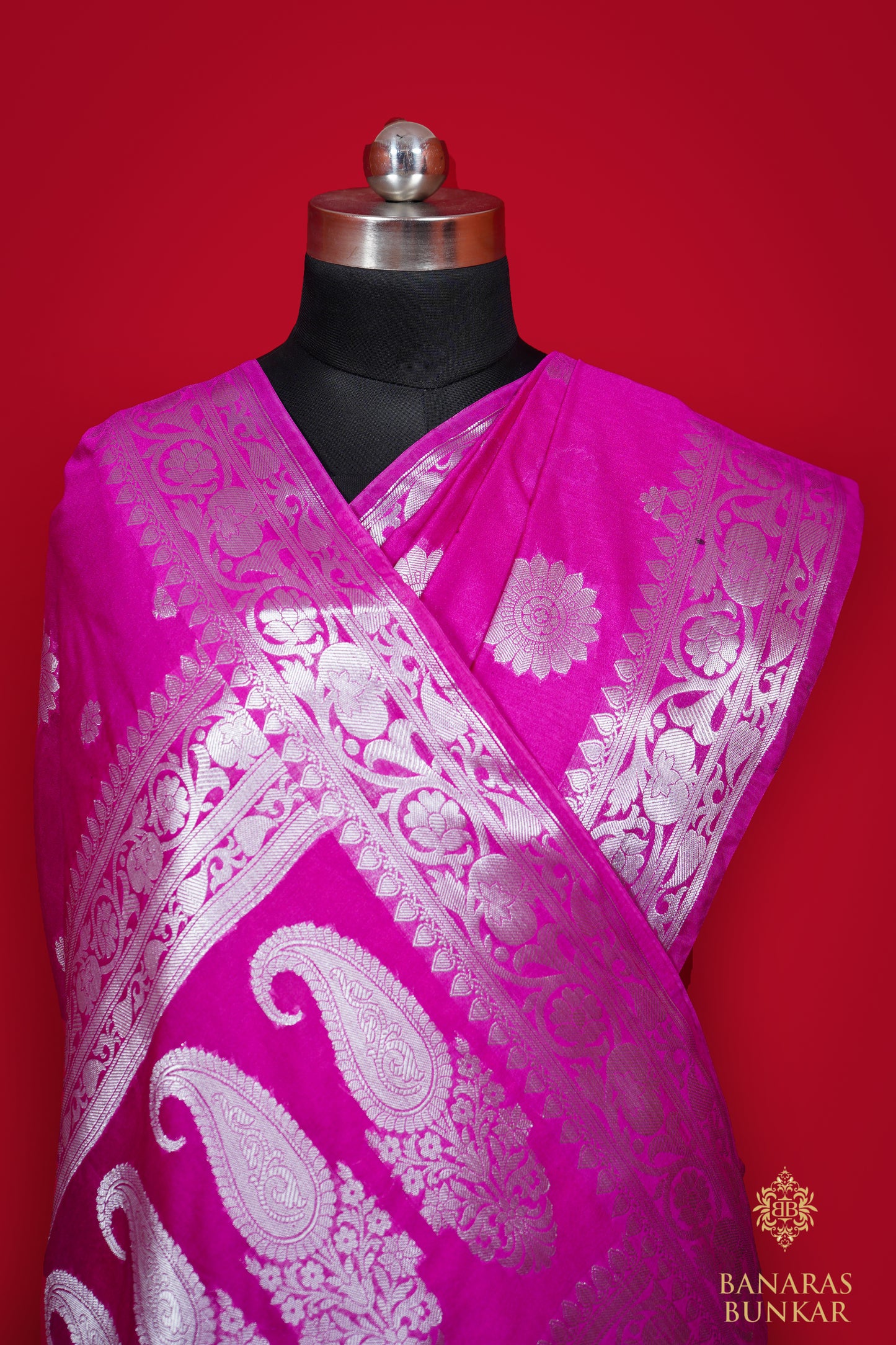 Banarasi Semi Georgette silk saree With Buta pattern