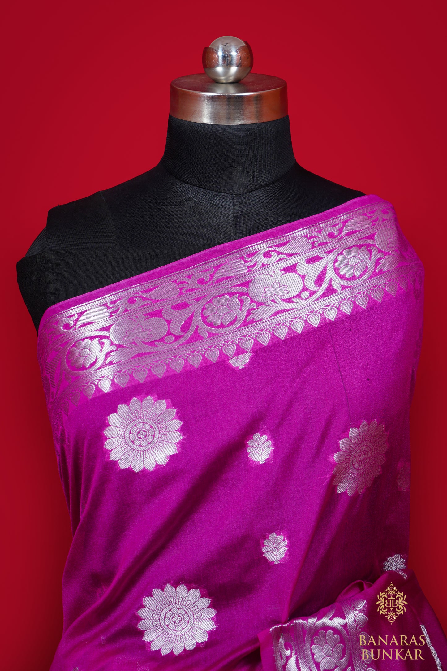 Banarasi Semi Georgette silk saree With Buta pattern