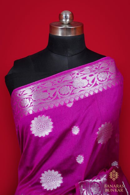 Banarasi Semi Georgette silk saree With Buta pattern