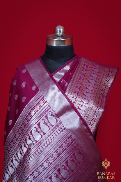 Banarasi Semi Georgette silk saree With Buti Pattern