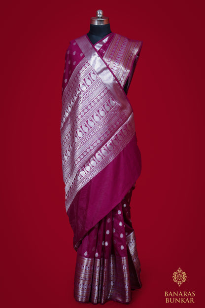 Banarasi Semi Georgette silk saree With Buti Pattern