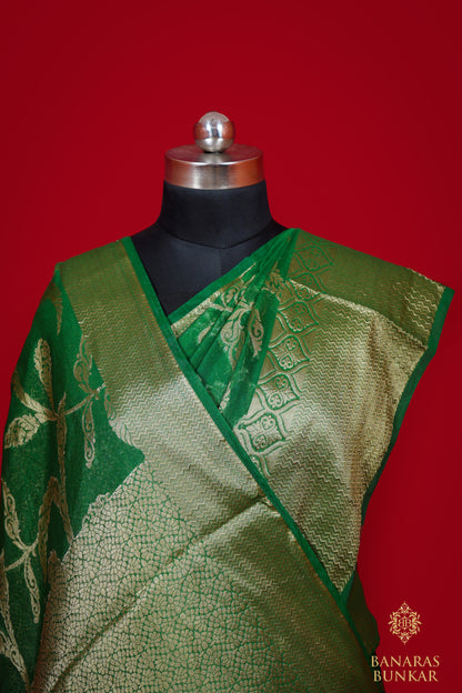 Banarasi semi Georgette silk saree With jaal pattern