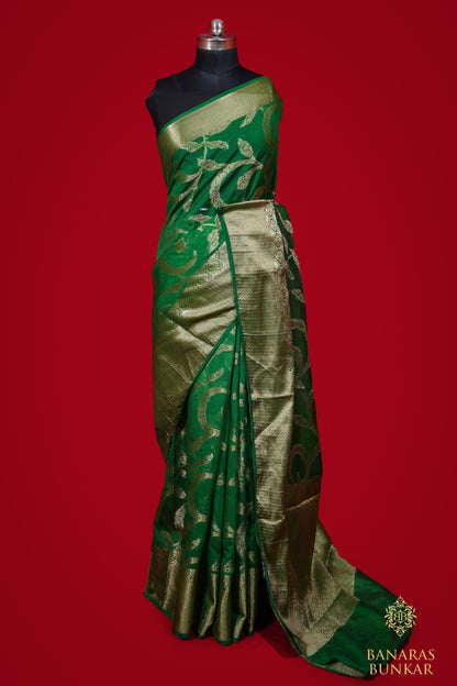 Banarasi semi Georgette silk saree With jaal pattern