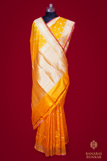 Banarasi Handloom Pure Katan Silk Saree Buti Pattern Pre -Order