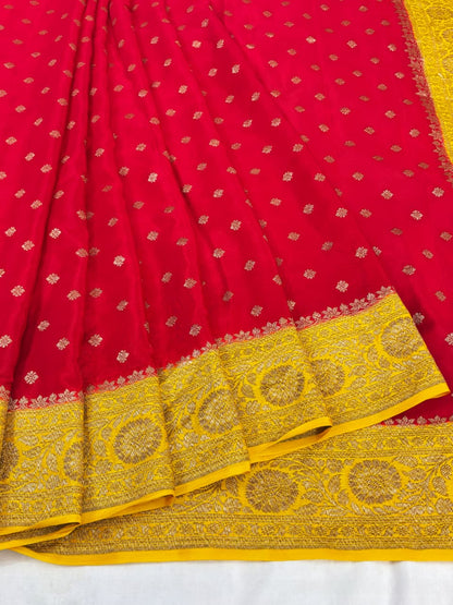 Banarasi handloom pure khaddi crepe Georgette saree