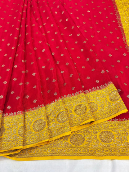 Banarasi handloom pure khaddi crepe Georgette saree